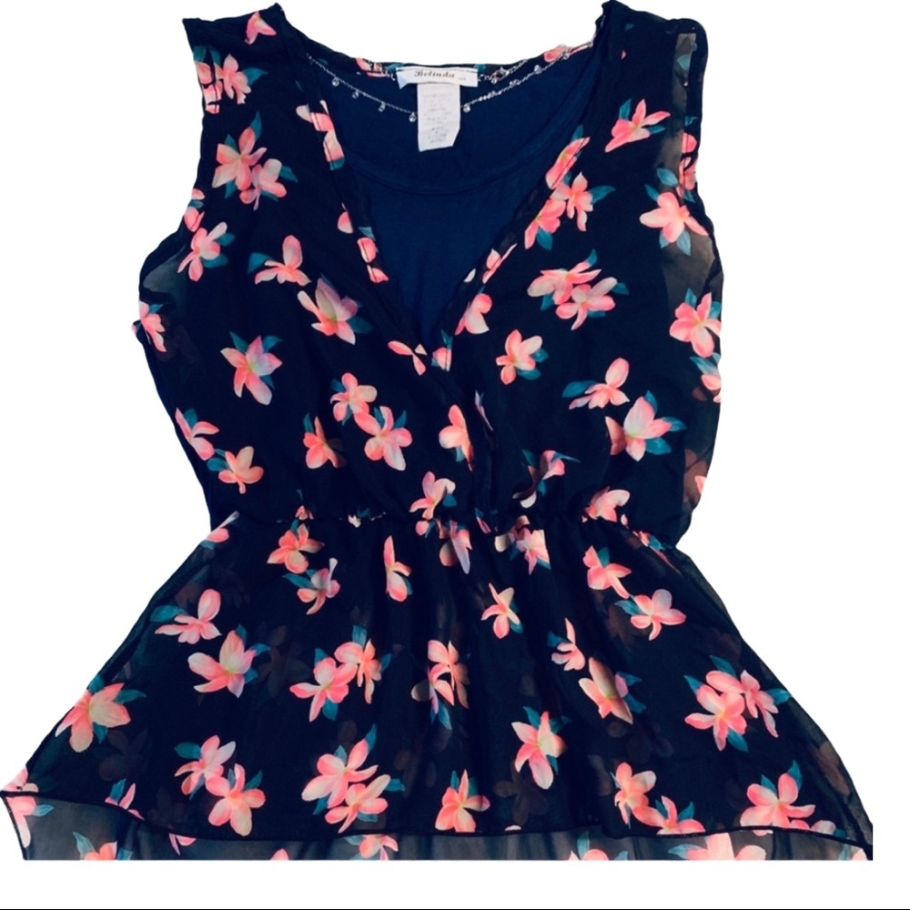 Floral Sleeveless Spring Top